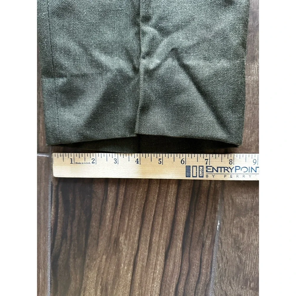 Vtg US Army Pants Mens‎ 31R Olive Green Wool Field Trousers OG108 50s Korean War